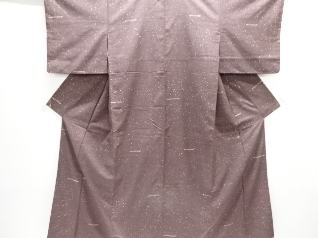 のり散らし模様手織り節紬着物